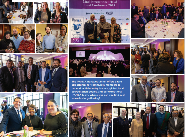 Collage of Photos from the Banquet Dinner.