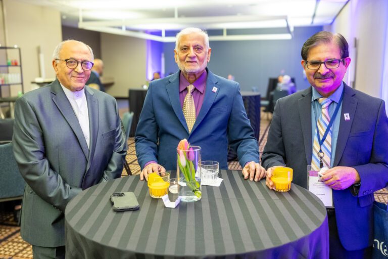 From left to right: Imam M. Radwan Mardini, Dr. Muhammad M. Chaudry, and Dr. Javed Rashid.
